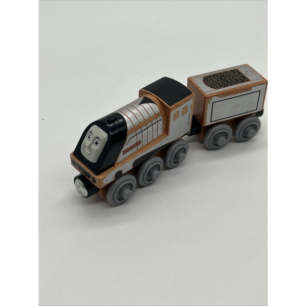 Thomas & Friends Wood Spencer Engine & Tender Set FHM42 Wooden Railway Train - Picture 2 of 16